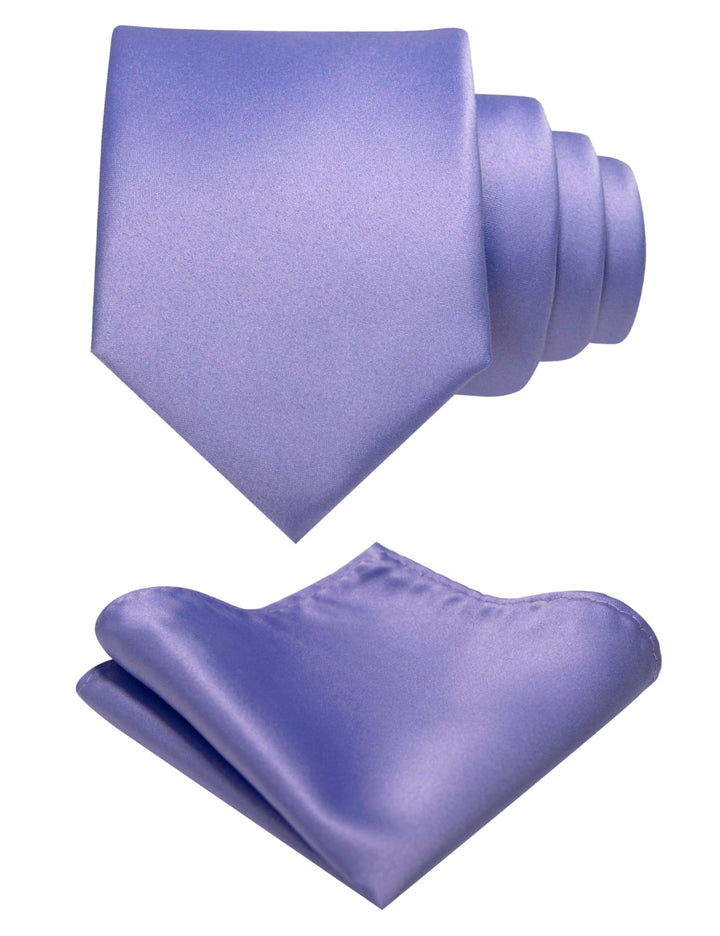 Light Purple Tie and Pocket Square Set for Men - Be Chic