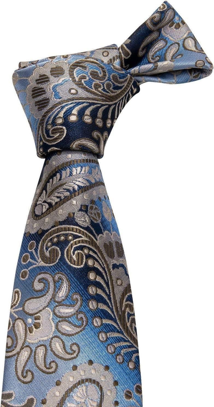 Livid Floral Men's Tie - Pocket Square & Cufflinks - Be Chic