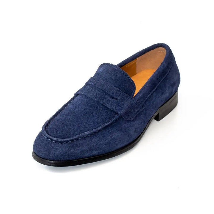 Navy Chamois Shoes - Be Chic