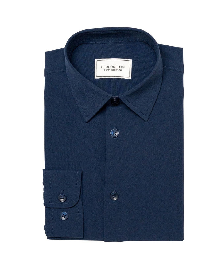 Navy Slim Fit Button - Down Shirt – Casual & Formal Wear, Stylish & Comfortable - Be Chic