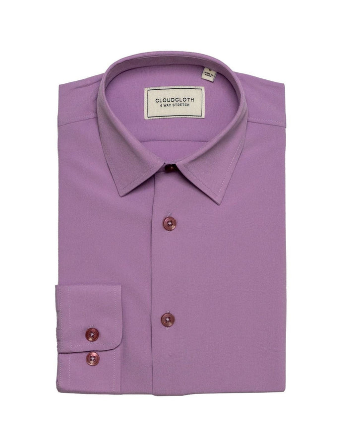 Purple Slim Fit Button - Down Shirt – Casual & Formal Wear, Stylish & Comfortable - Be Chic