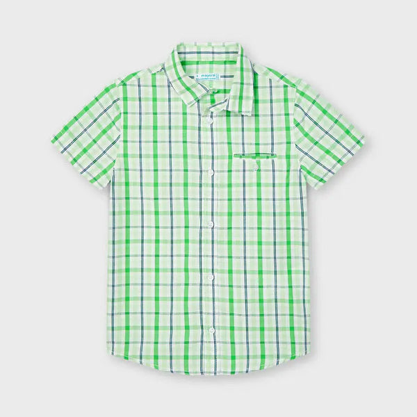 Checked S/s Shirt for Boy Matcha Mayoral