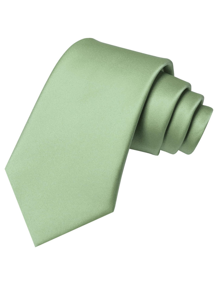Sage Green Tie and Pocket Square Set for Men - Be Chic