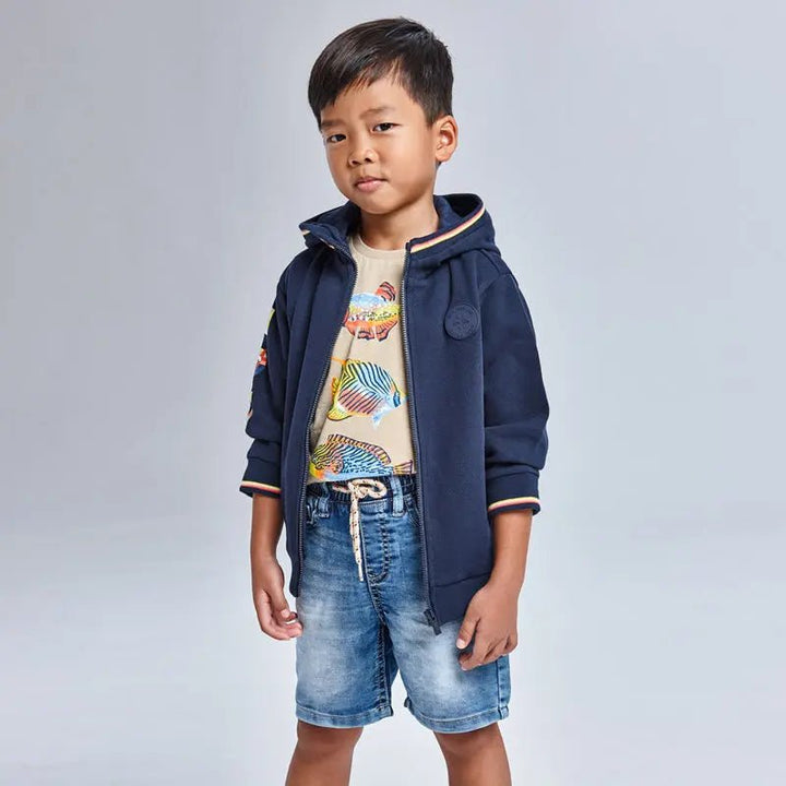 Soft Demin Jogger Shorts for Boy Light - Be Chic