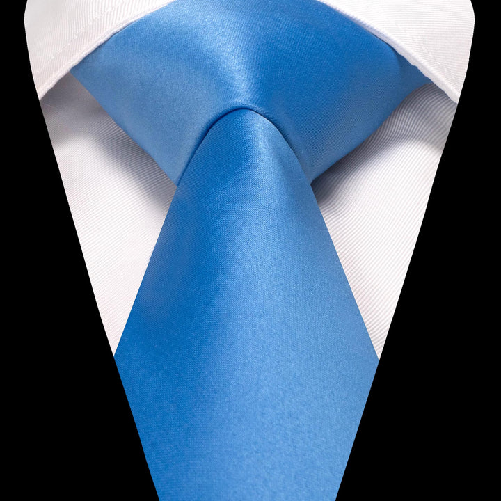 Sky Blue Tie and Pocket Square Set for Men Prince Kyle