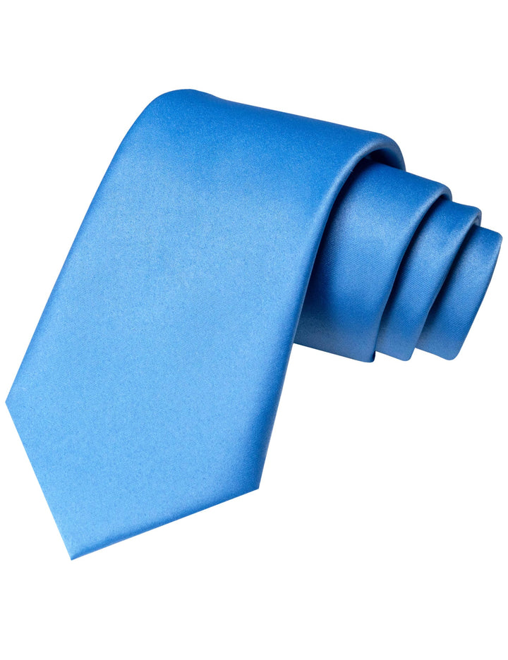 Sky Blue Tie and Pocket Square Set for Men Prince Kyle