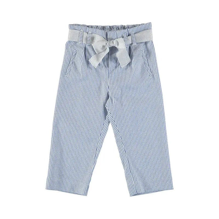 Striped Lurex Long Pants - Be Chic
