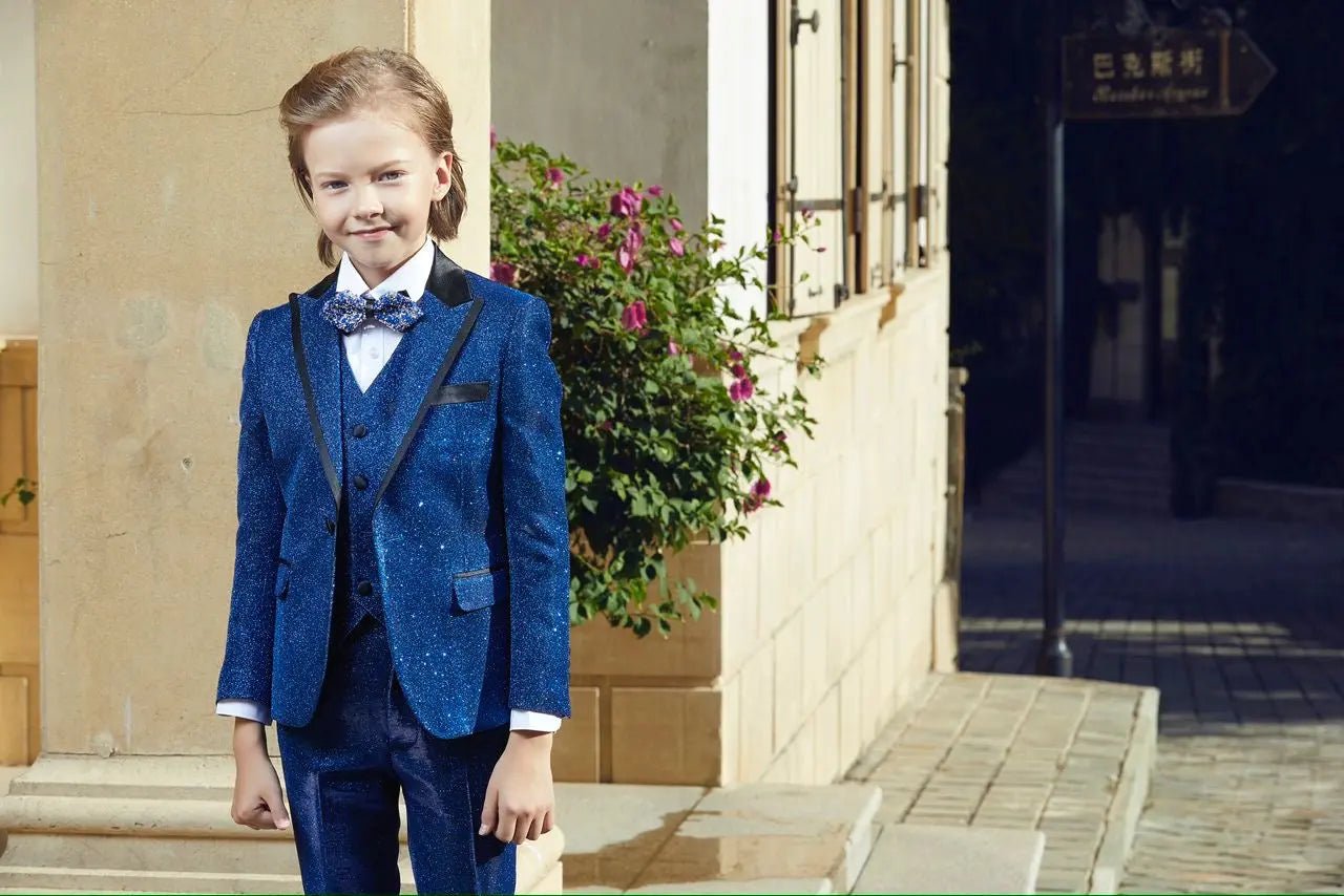 Kids suits Edmonton | Navy 3-Piece Suit – Canadian Handmade – Be Chic