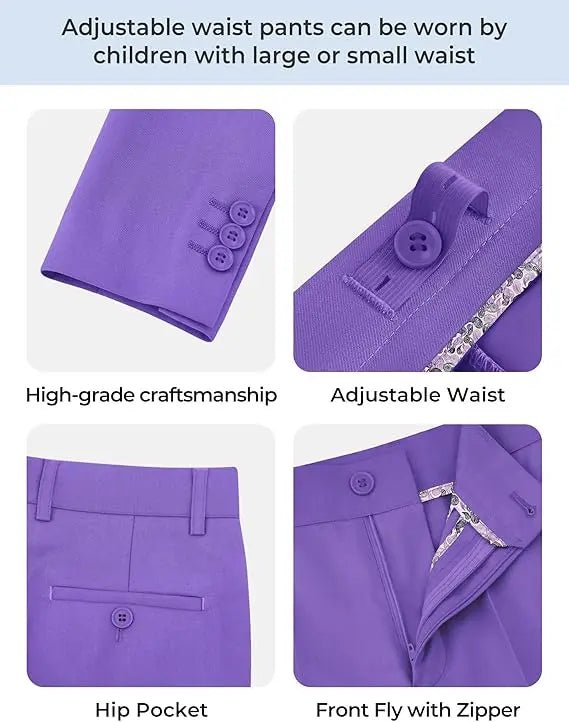 Suit for Boys: 5 Pieces Set Lavender 🪡 🧵Proudly made in Canada 🇨🇦 - Be Chic