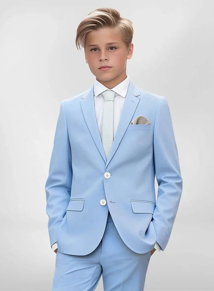 Suit for Boys: 5 Pieces Set Light Blue 🪡 🧵Proudly made in Canada 🇨🇦 - Be Chic