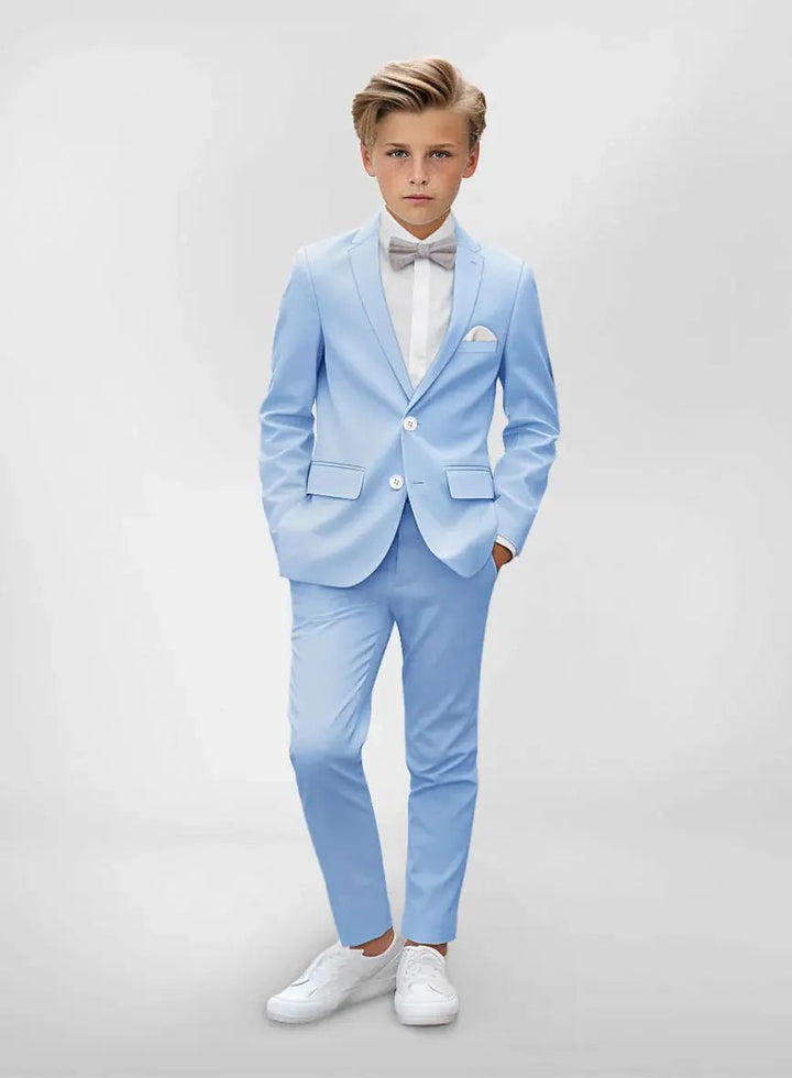 Suit for Boys: 5 Pieces Set Light Blue 🪡 🧵Proudly made in Canada 🇨🇦 - Be Chic