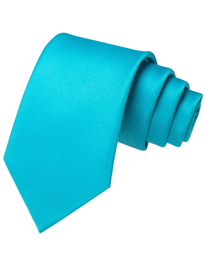 Turquoise Tie and Pocket Square Set for Men - Be Chic