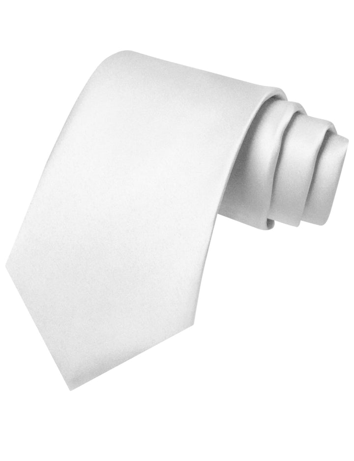 White Tie and Pocket Square Set for Men - Be Chic