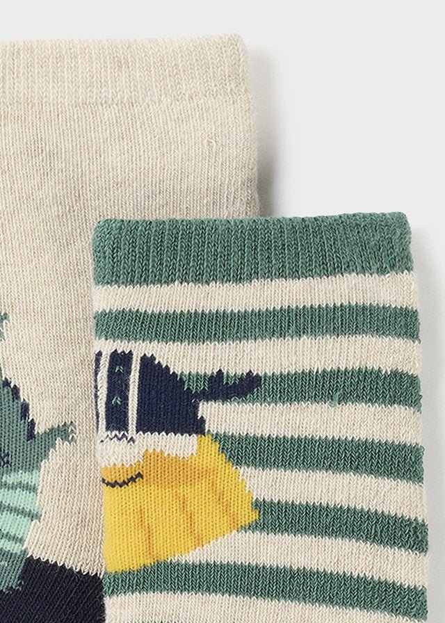 10524 - Anti - slip socks set for baby boy - Mint - Be Chic