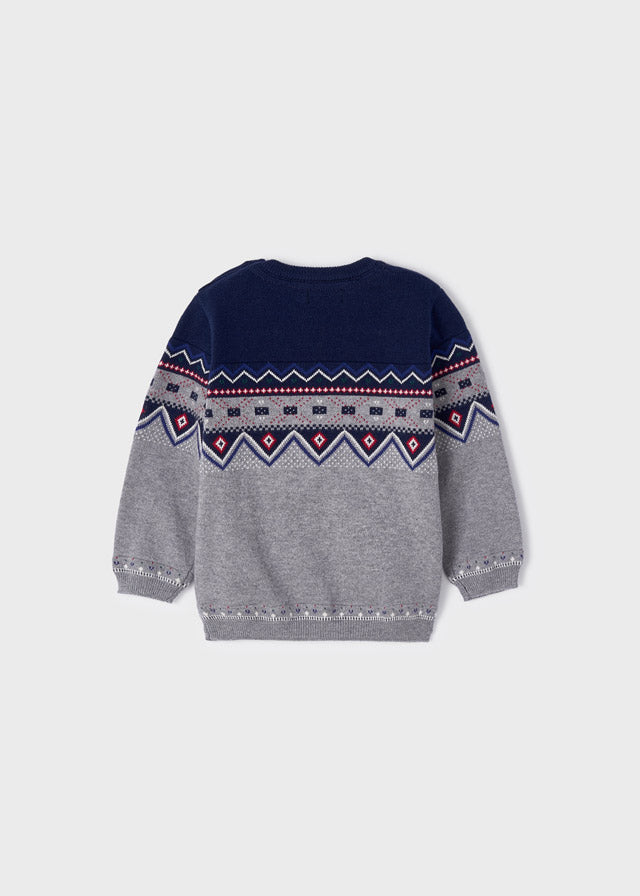 Jacquard jumper for baby boy - Rock Mayoral