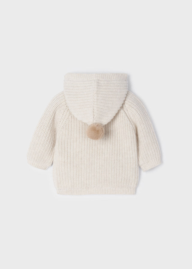 Knit cardigan for newborn boy - Cream vigo Mayoral