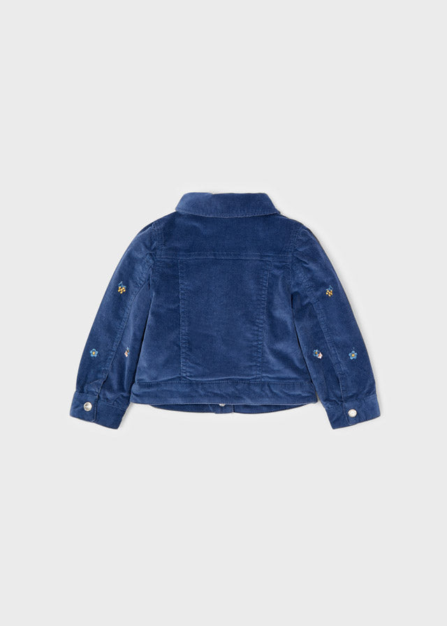 Corduroy denim jacket for baby girl - Indigo Mayoral