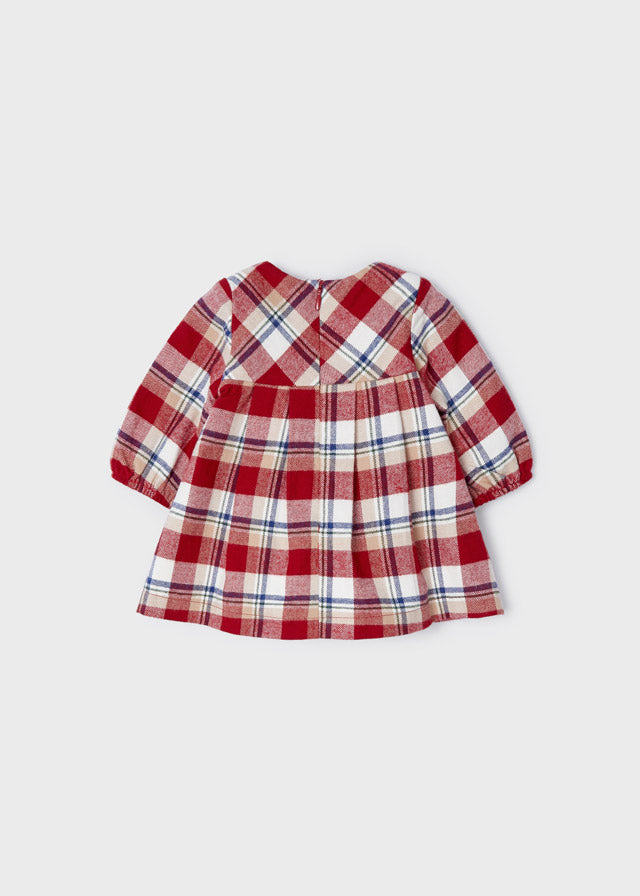 Plaid dress for newborn girl - Red Mayoral