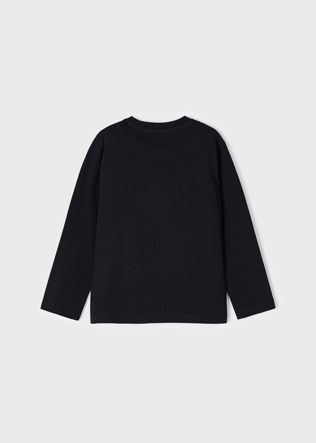 L/s t-shirt for boy - Black Mayoral