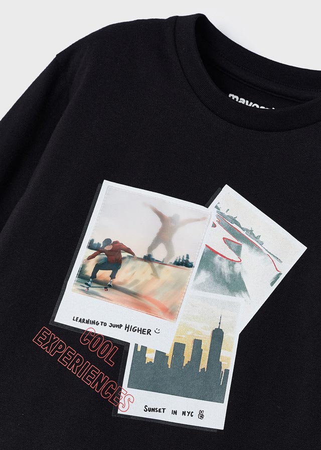 L/s t-shirt for boy - Black Mayoral