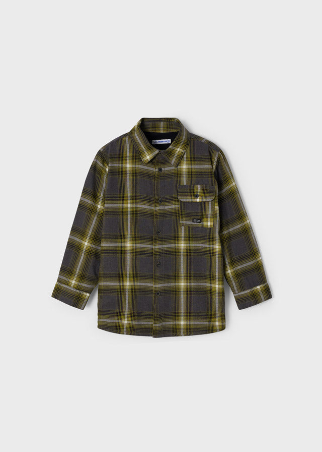 Checked overshirt for boy - Oil Mayoral