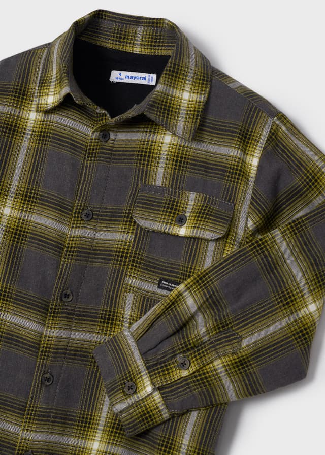 Checked overshirt for boy - Oil Mayoral