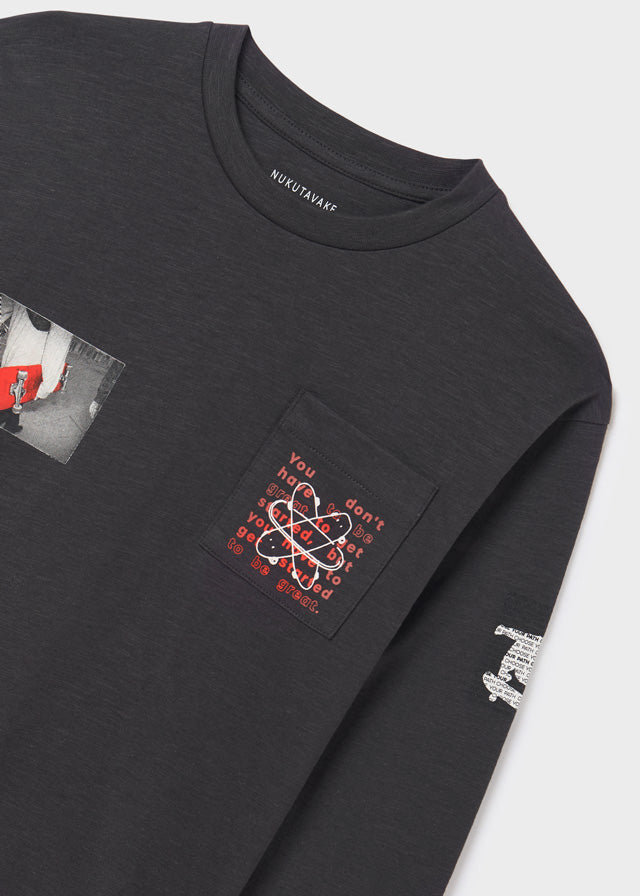 L/s shirt for teen boy - Carbon Mayoral
