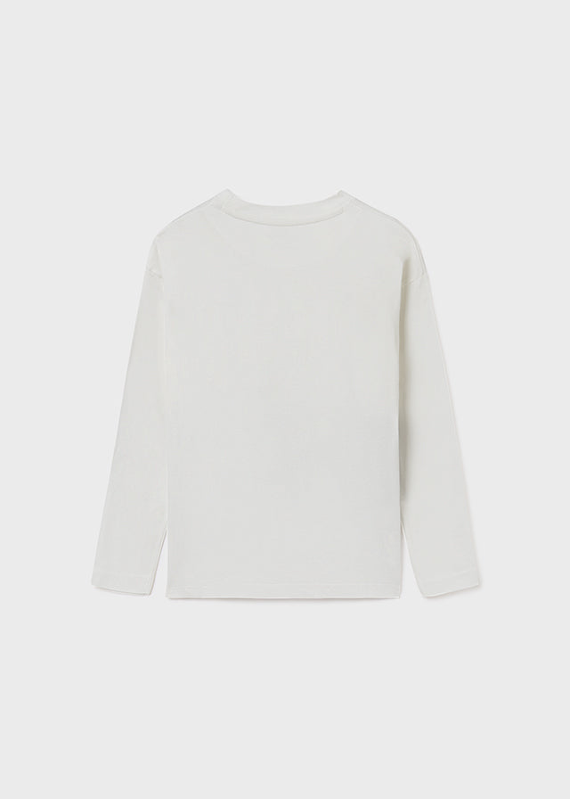 L/s shirt for teen boy - Cream-Blac Mayoral