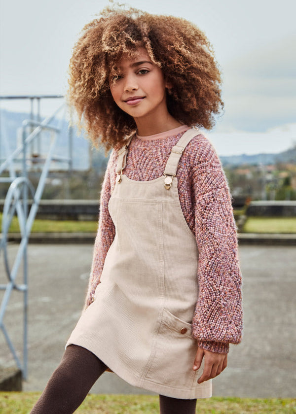 Corduroy overall skirt for teen girl - Chickpea Mayoral