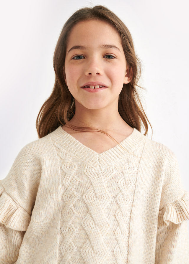 Tricot skirt for teen girl - Beige Mayoral