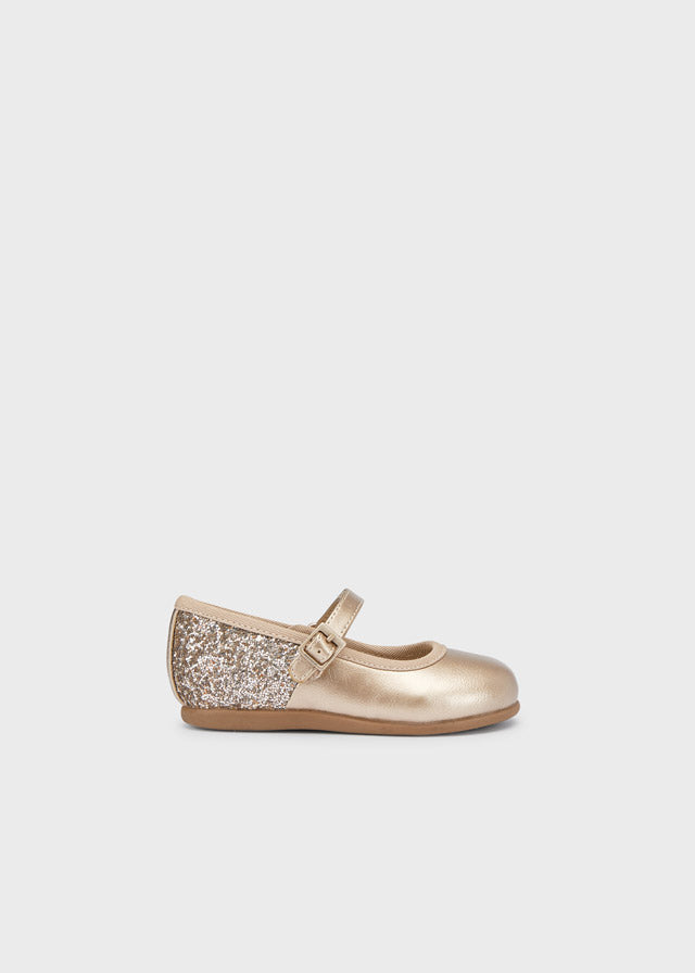 Glitter mary jane for baby girl - Gold Mayoral