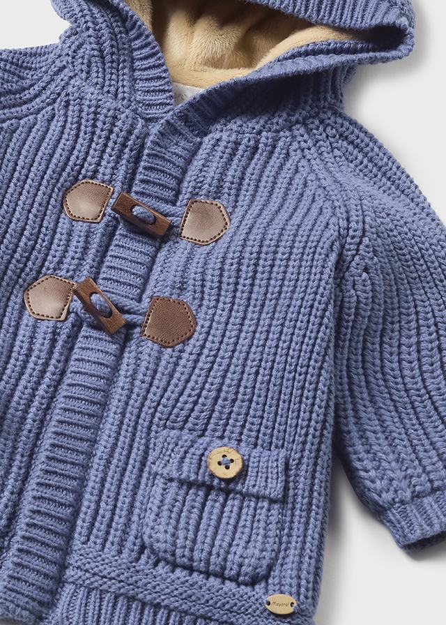 2302- Knit cardigan for newborn boy - Winterblue Mayoral