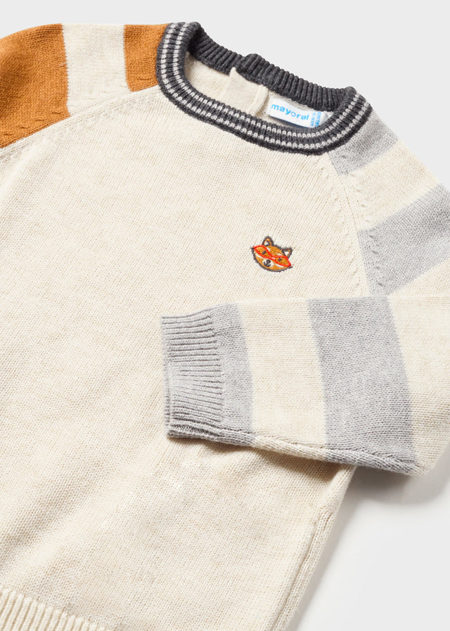 2322- Jumper for baby boy - h- Cream Mayoral