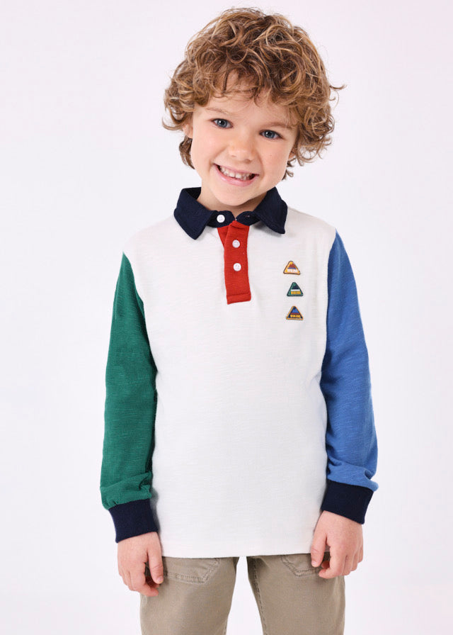 4103- L/s polo for boy - Cyan Mayoral