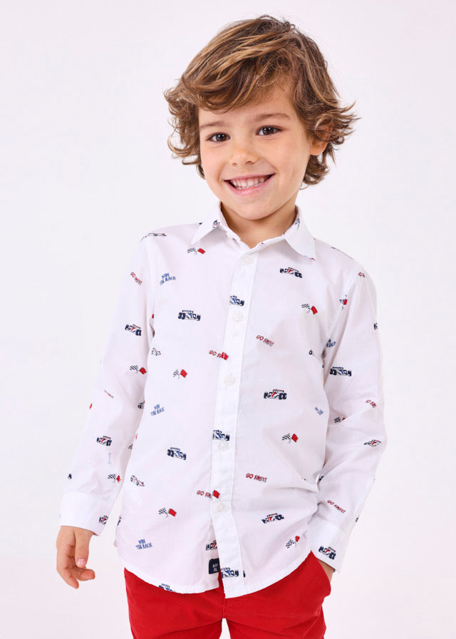 4110- L/s shirt for boy - White Mayoral