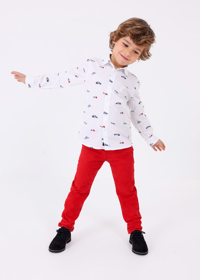 4110- L/s shirt for boy - White Mayoral