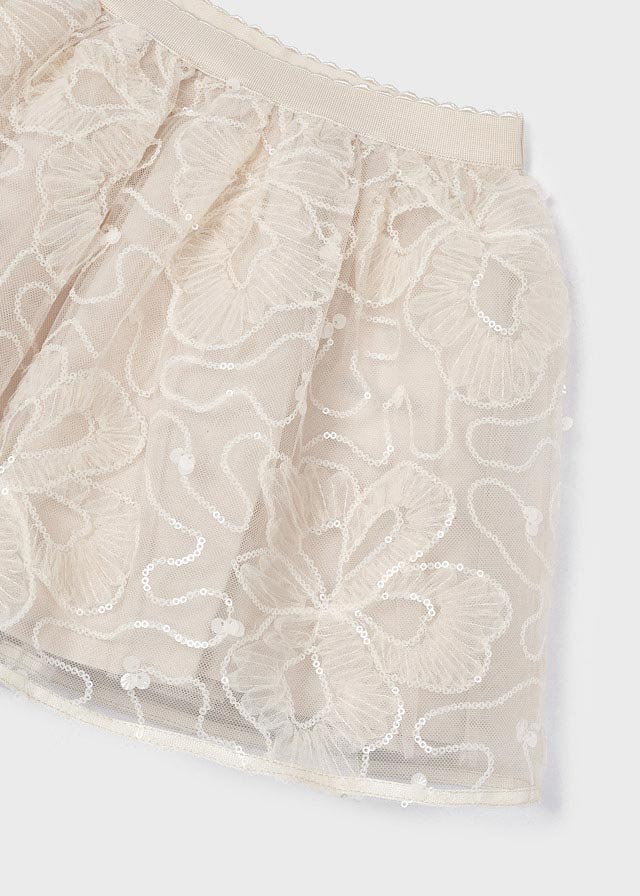 4901- Tul skirt for girl - Cream Mayoral