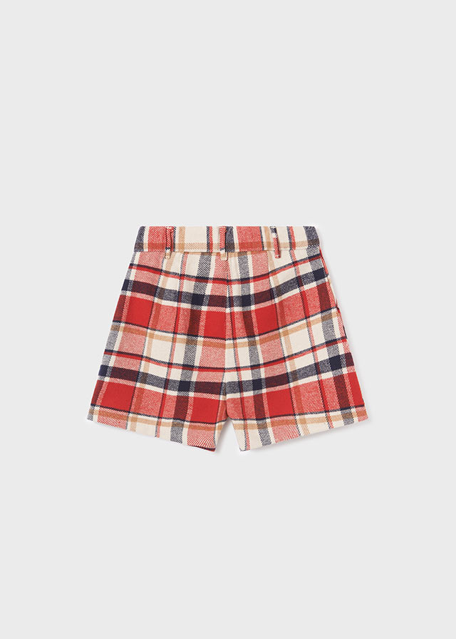 7209- Plaid shorts for teen girl - Red Mayoral