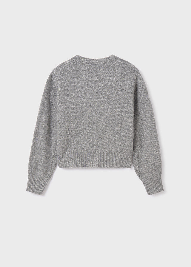 7311- Knitting cardigan for teen girl - Steel Mayoral