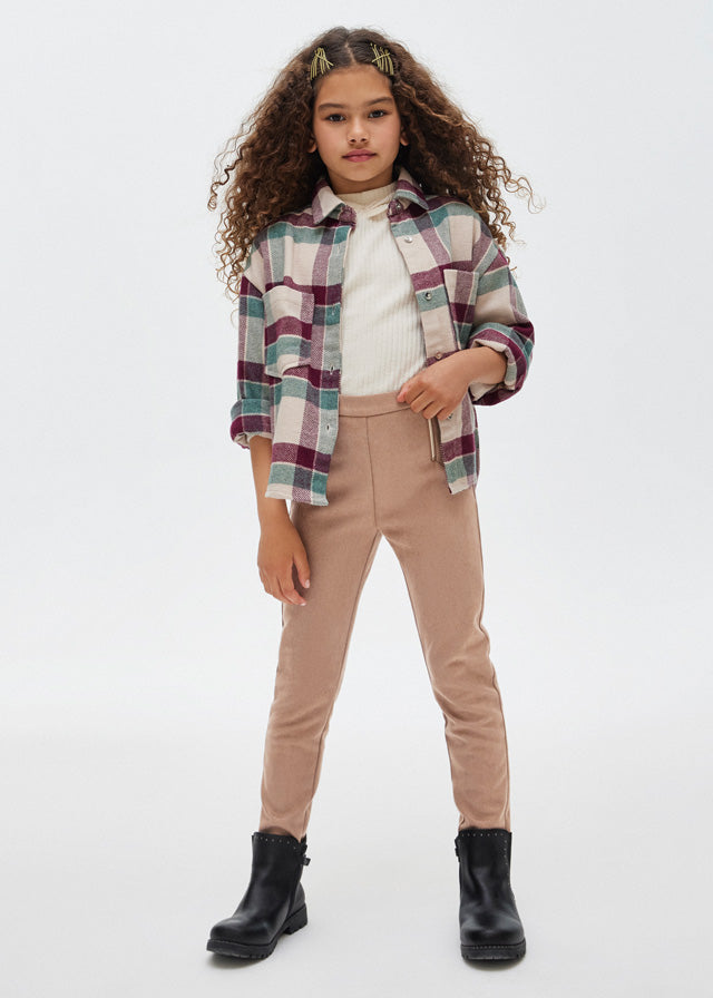 7506- Long pant for teen girl - Mocha Mayoral