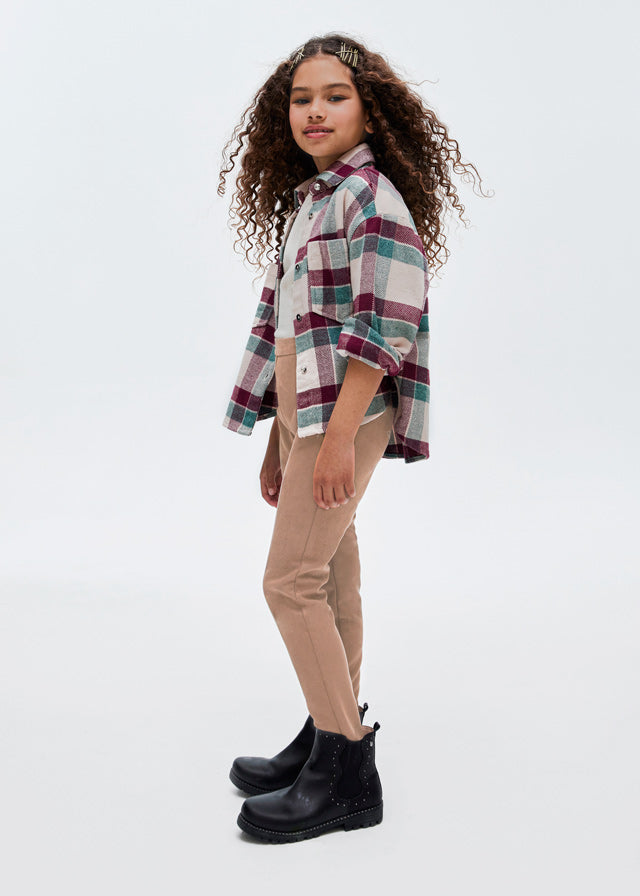 7506- Long pant for teen girl - Mocha Mayoral