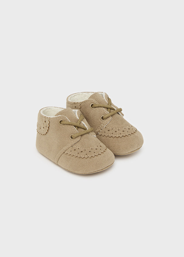 9682- Formal shoes for newborn boy - Beige Mayoral