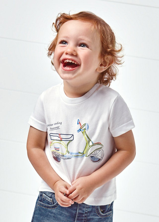 S/s t-shirt for baby boy - White Mayoral
