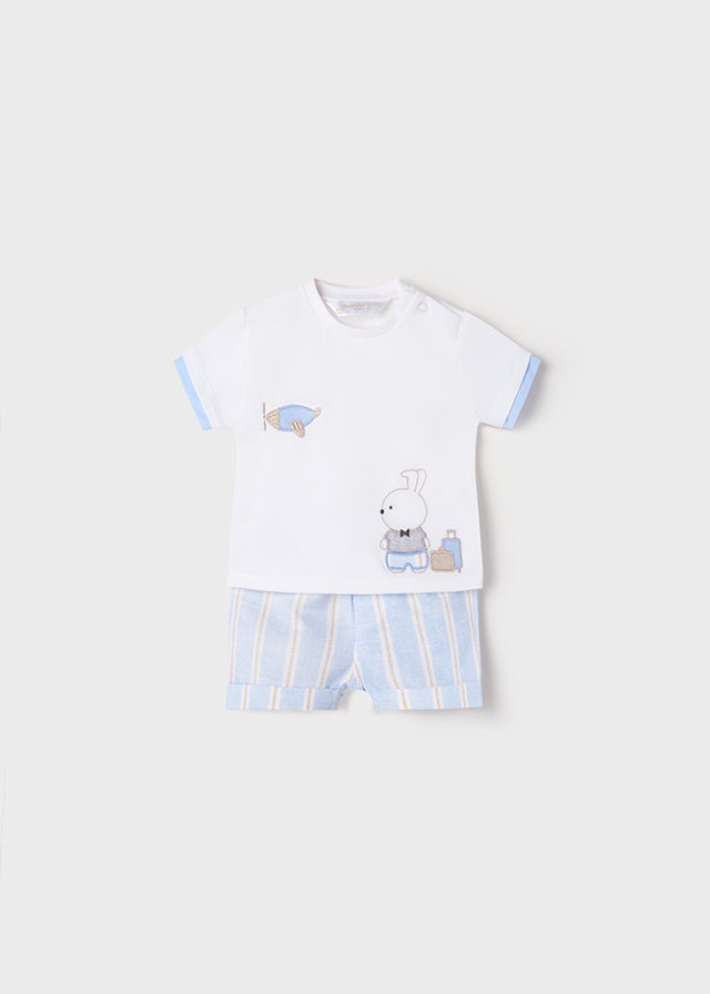 Shorts set for newborn boy - White Mayoral