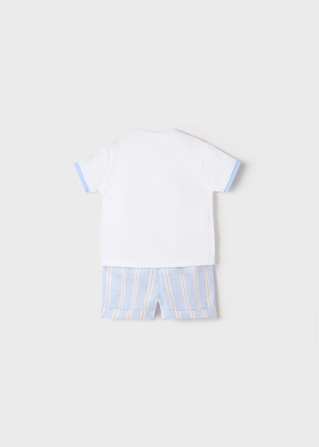 Shorts set for newborn boy - White Mayoral
