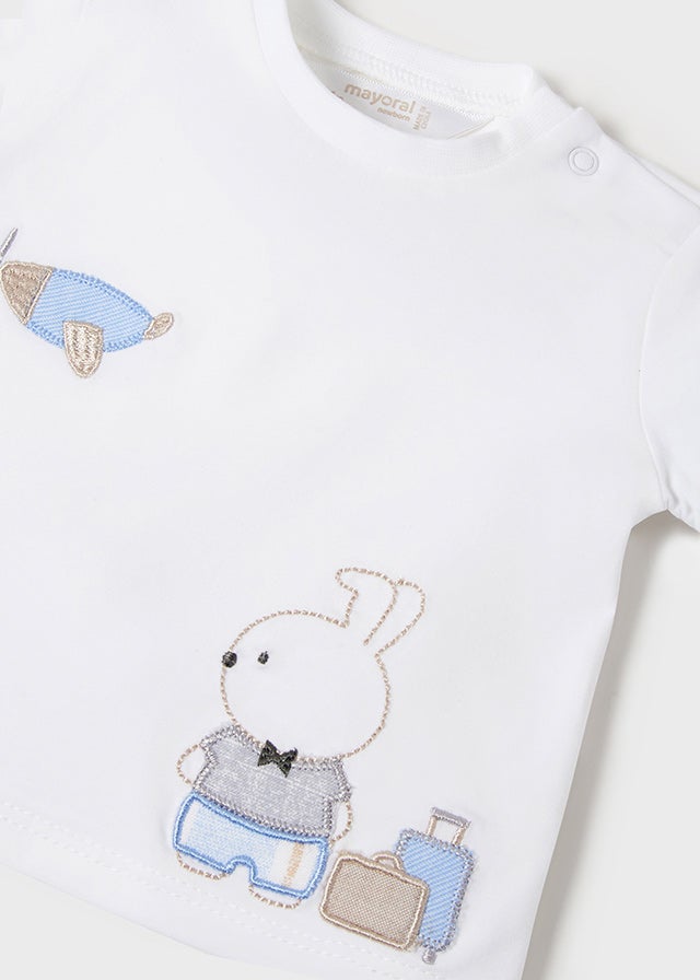Shorts set for newborn boy - White Mayoral