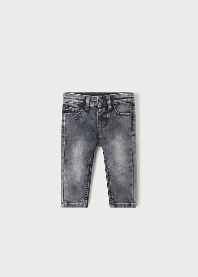 Soft denim pants for baby boy - Dark Gray Mayoral