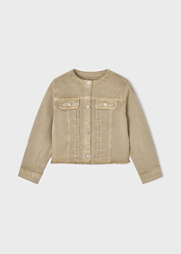 Twill jacket for girl - Ocher Mayoral