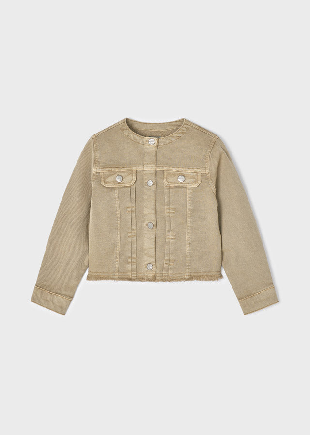 Twill jacket for girl - Ocher Mayoral