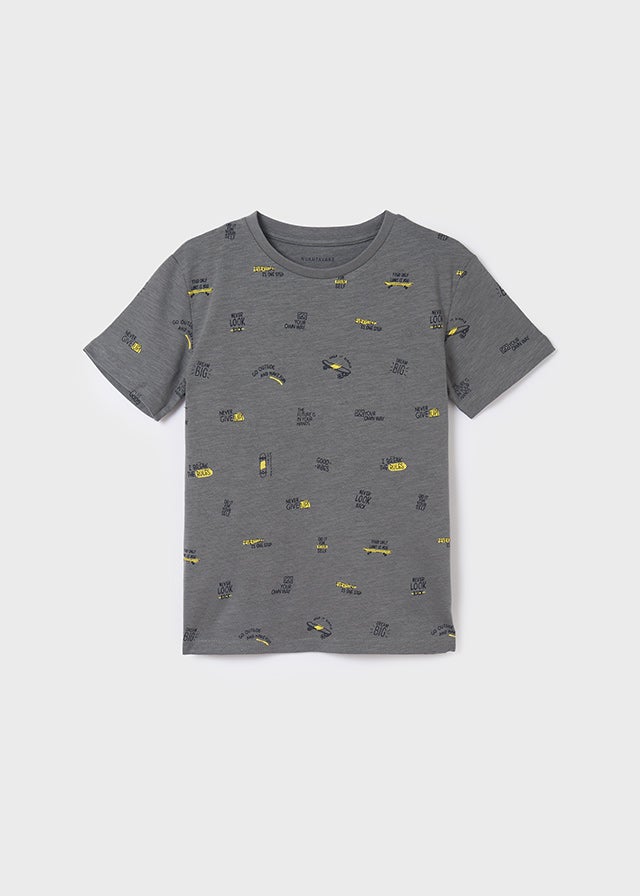 Printed s/s t-shirt for teen boy - Steel Mayoral